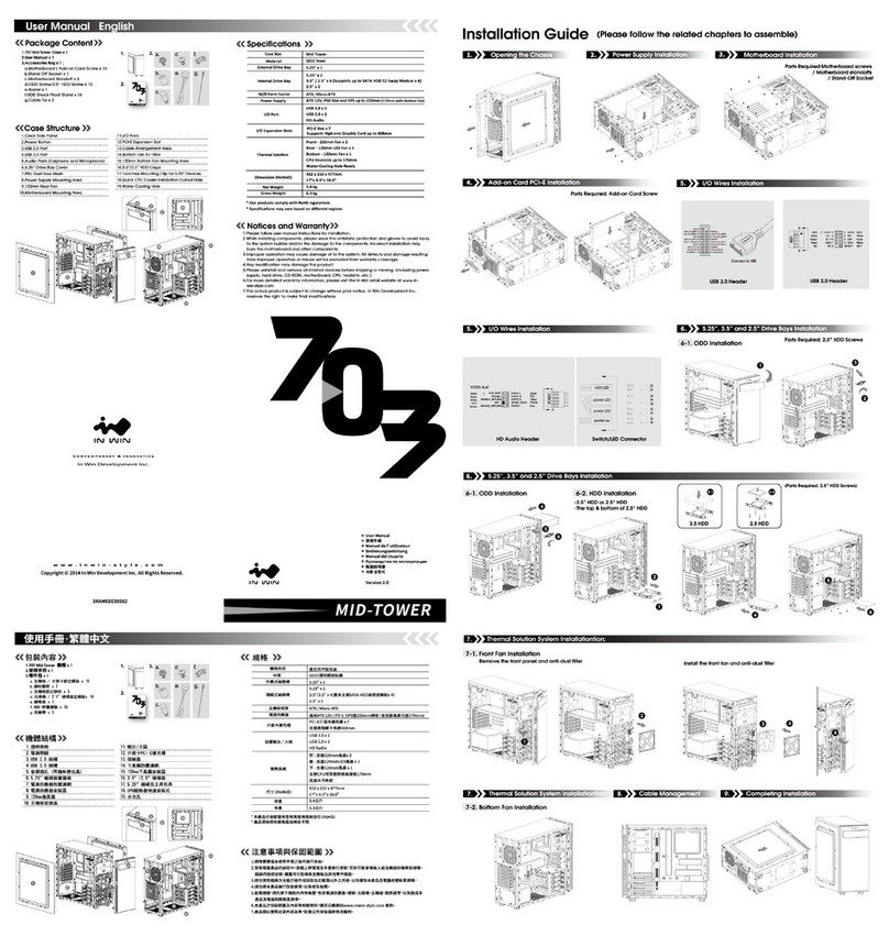 InWin 703 Manuel utilisateur