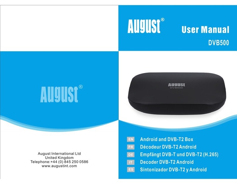 August DVB500 Manuel utilisateur