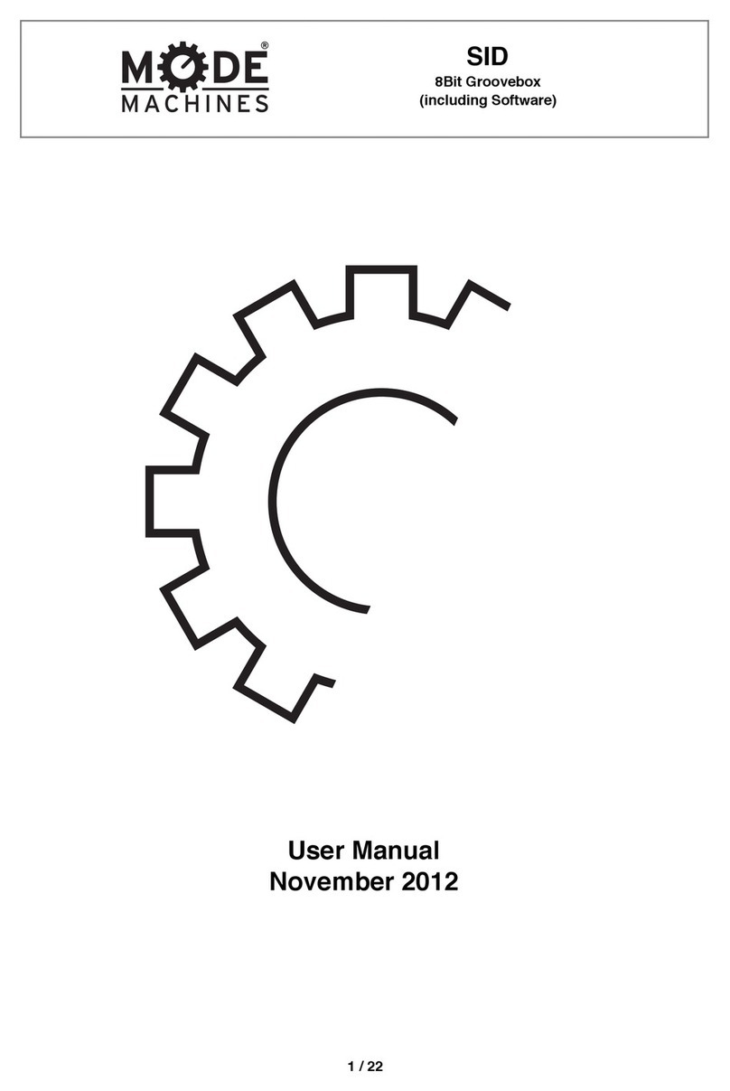 Mode Machines SID Manuel utilisateur Mode Machines SID Manuel utilisateur