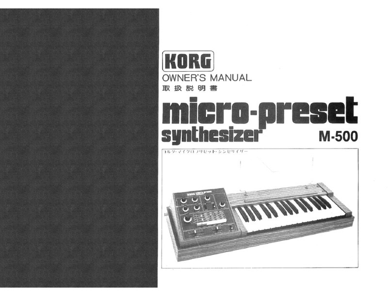 Korg M-500 Manuel utilisateur Korg M-500 Manuel utilisateur
