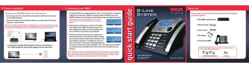 RCA ViSYS 25825 Manuel utilisateur