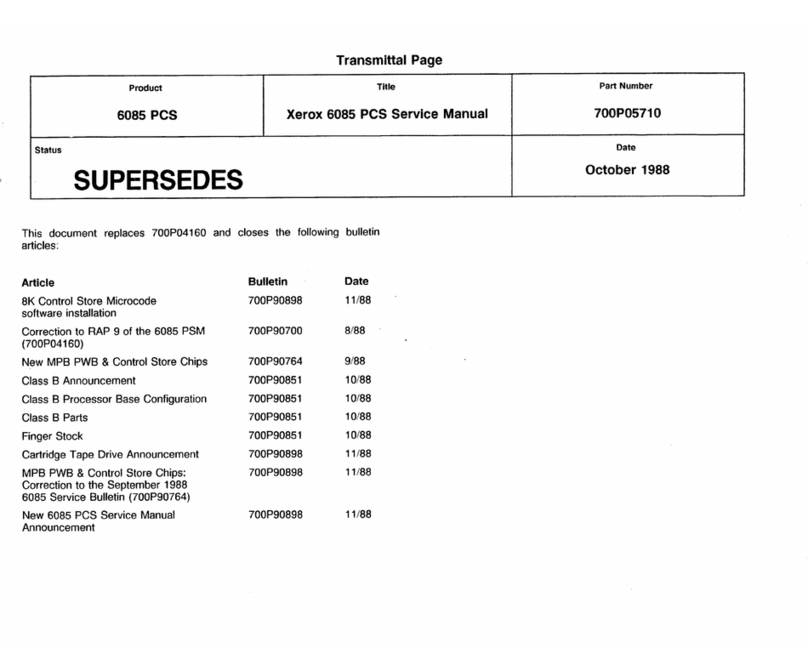 Xerox 6085 PCS Manuel utilisateur