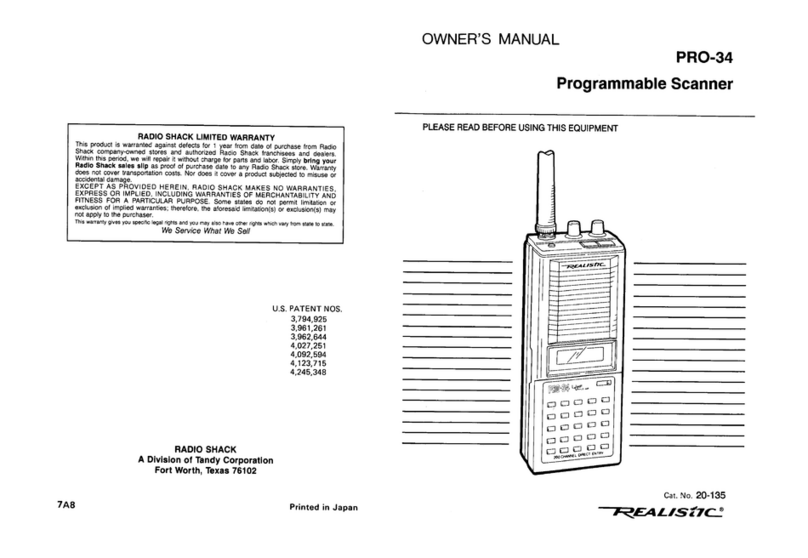 Realistic PRO-34 Manuel utilisateur Realistic PRO-34 Manuel utilisateur
