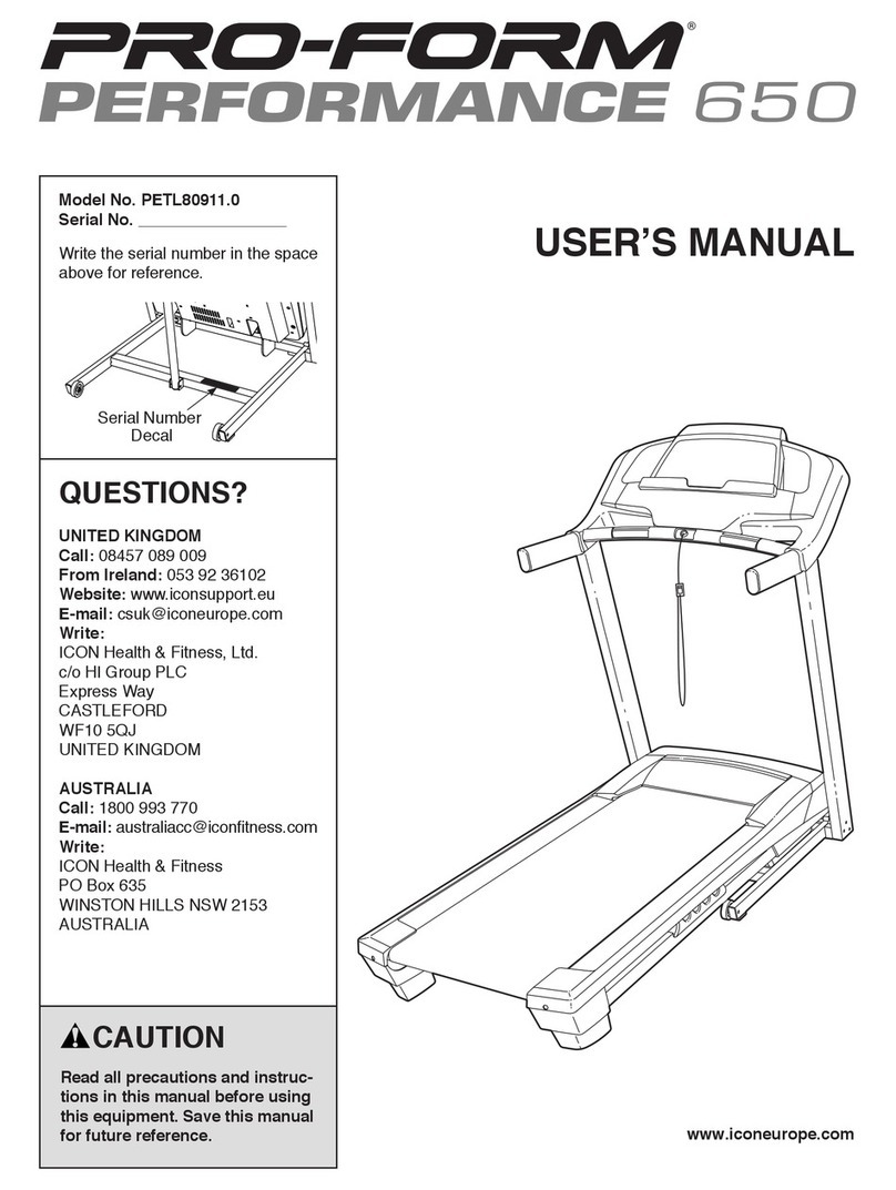 Pro-Form 650 Cardio Cross Trainer Manuel utilisateur