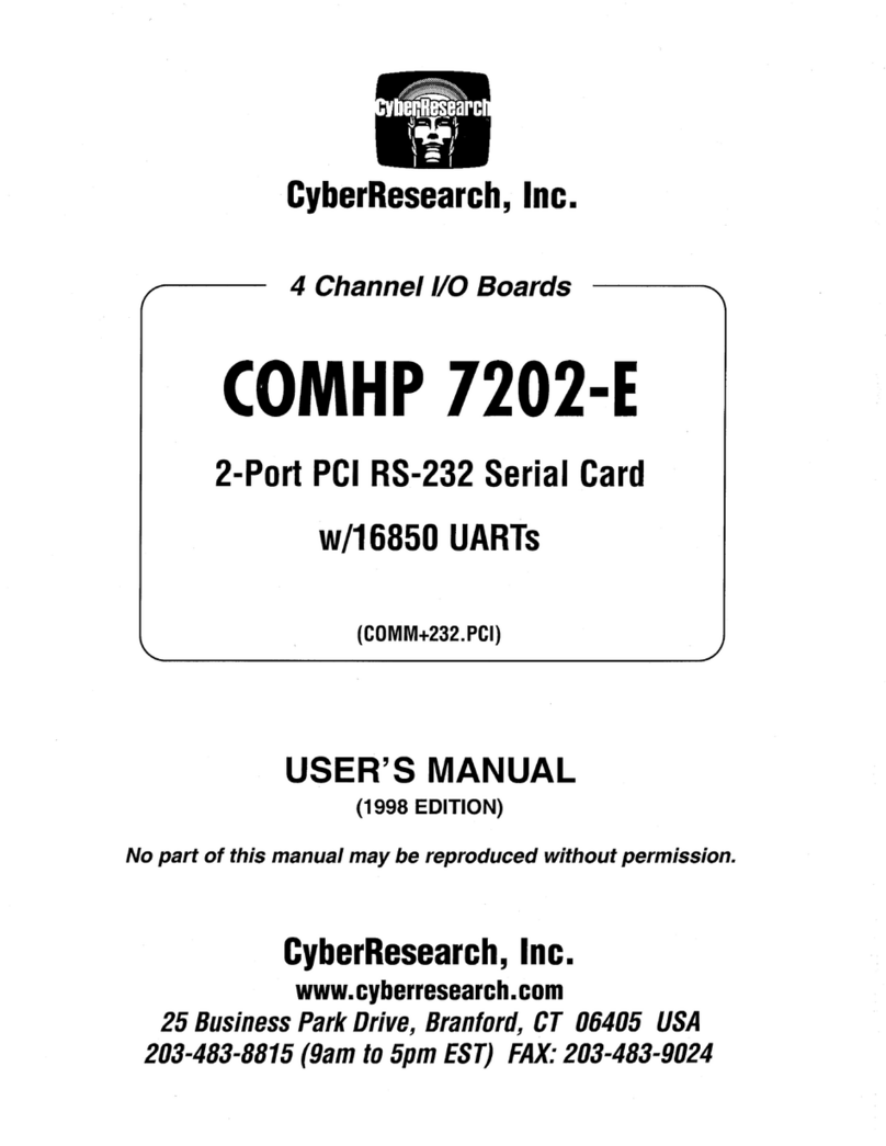 CyberResearch COMPH 7202-E Manuel utilisateur