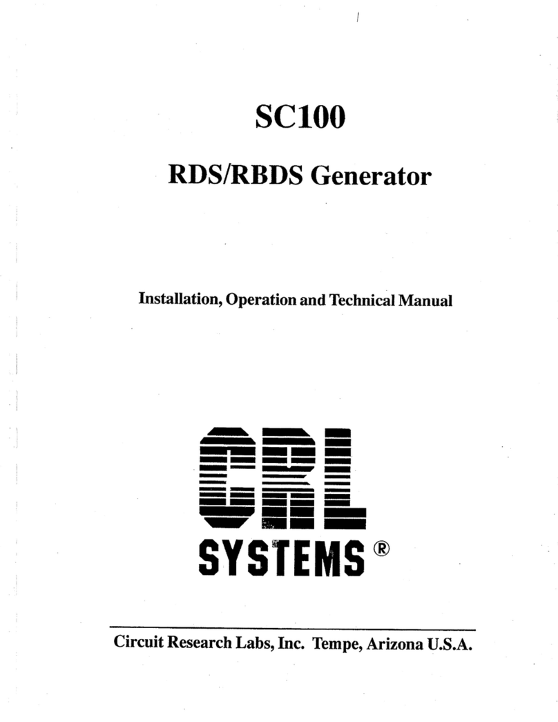 CRL Systems SC100 Manuel utilisateur