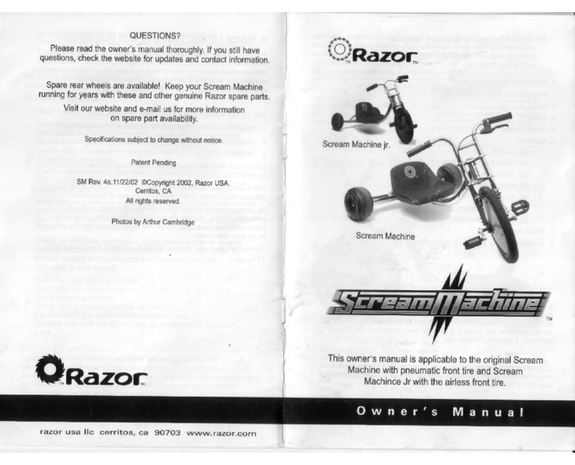 Razor Electric Scream Machine Manuel utilisateur