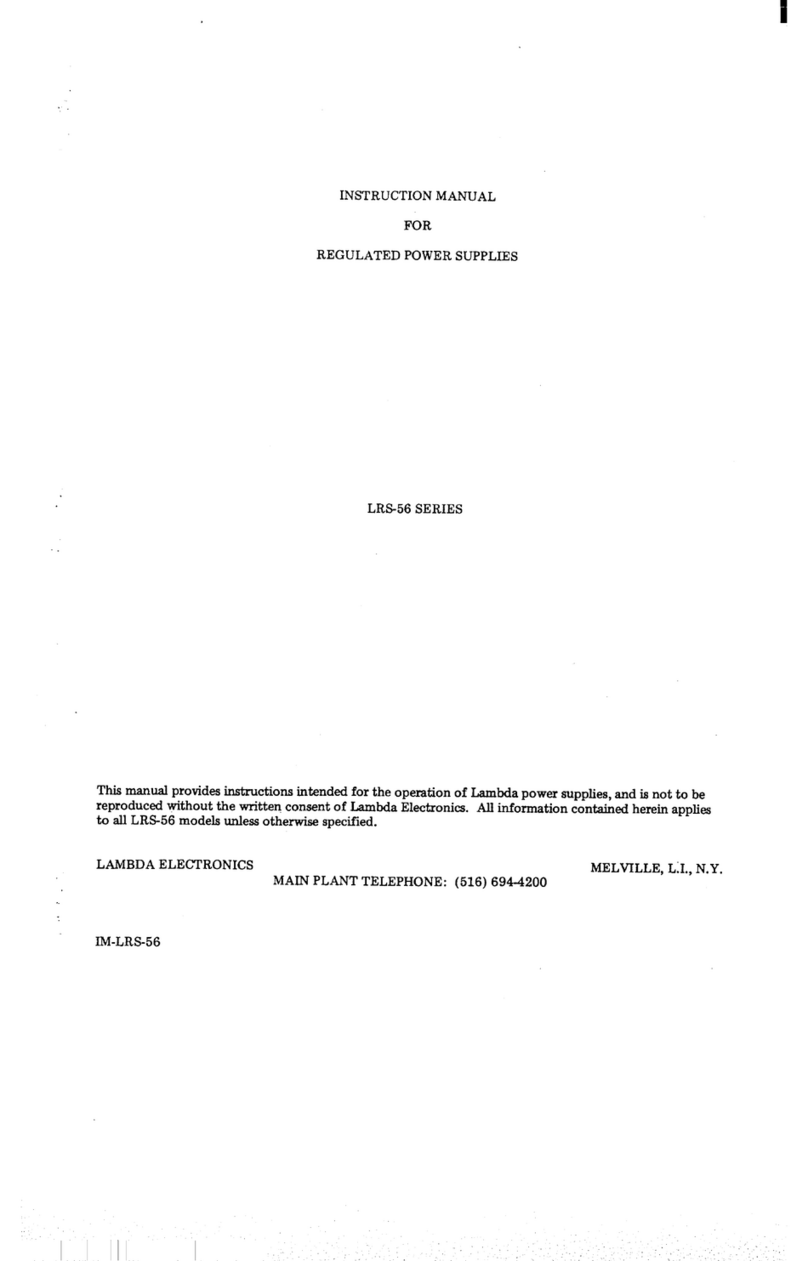 Lambda Electronics LRS-56 series Manuel utilisateur