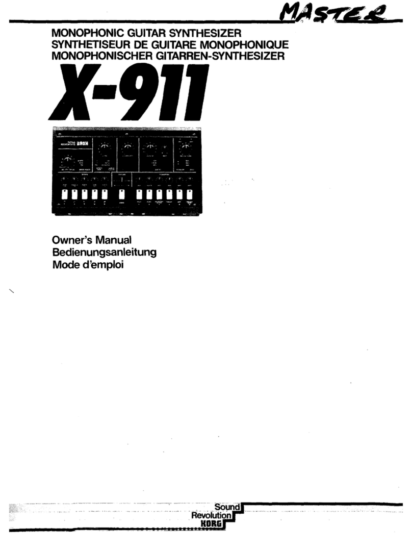 Korg X-911 Manuel utilisateur Korg X-911 Manuel utilisateur