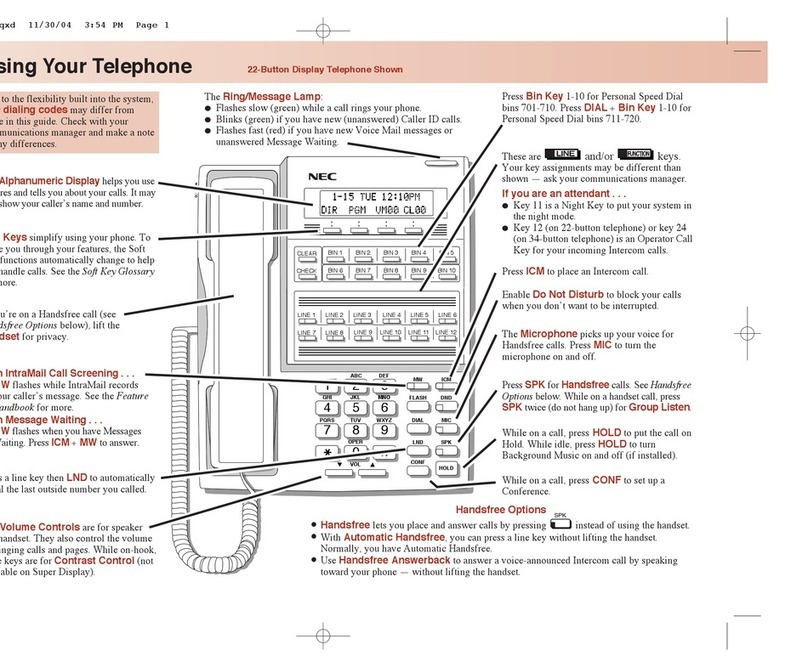 NEC DS2000 IntraMail Manuel utilisateur NEC DS2000 IntraMail Manuel utilisateur