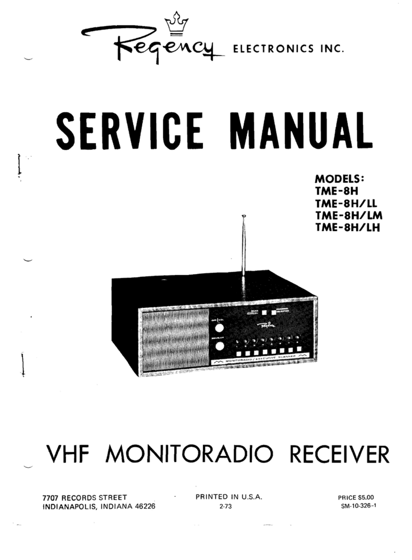 Regency TME-8H Manuel utilisateur