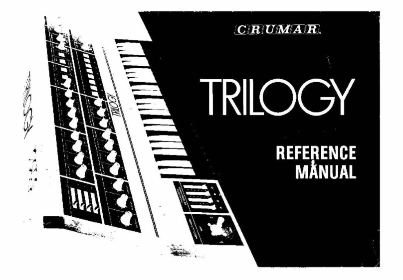 Crumar Trilogy Manuel utilisateur