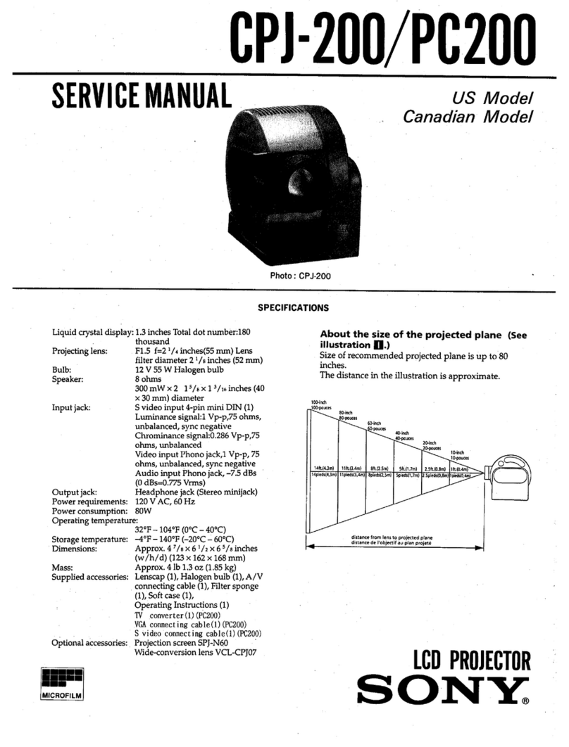 Sony CPJ-200 Operating Instructions / Mode... Manuel utilisateur
