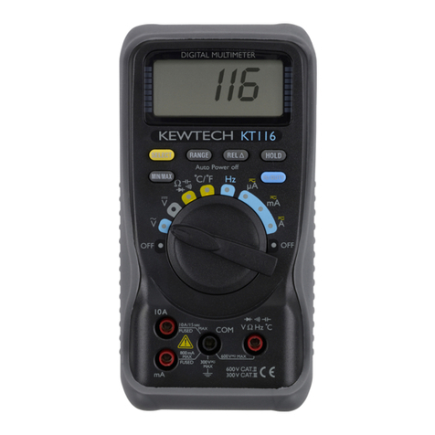 Kewtech KT116 Manuel utilisateur