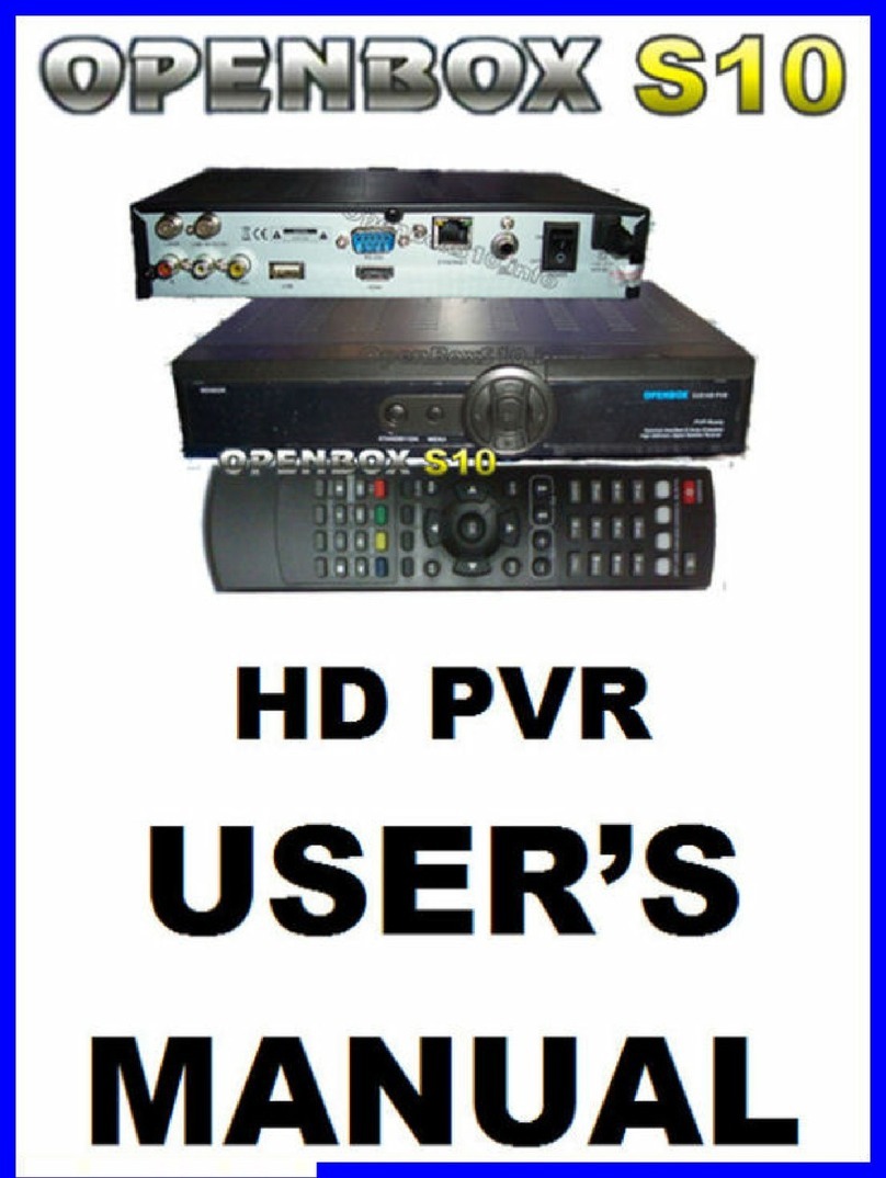 Openbox S10 Manuel utilisateur Openbox S10 Manuel utilisateur