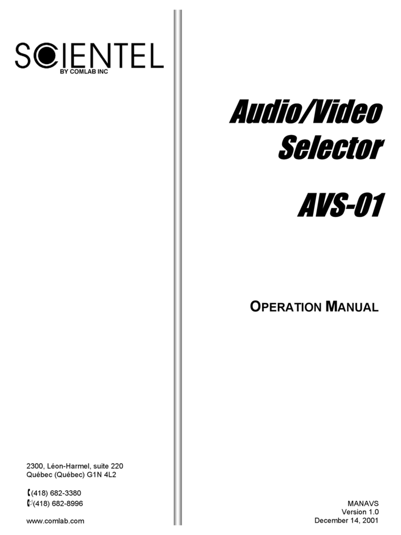 Scientel AVS-01 Manuel utilisateur