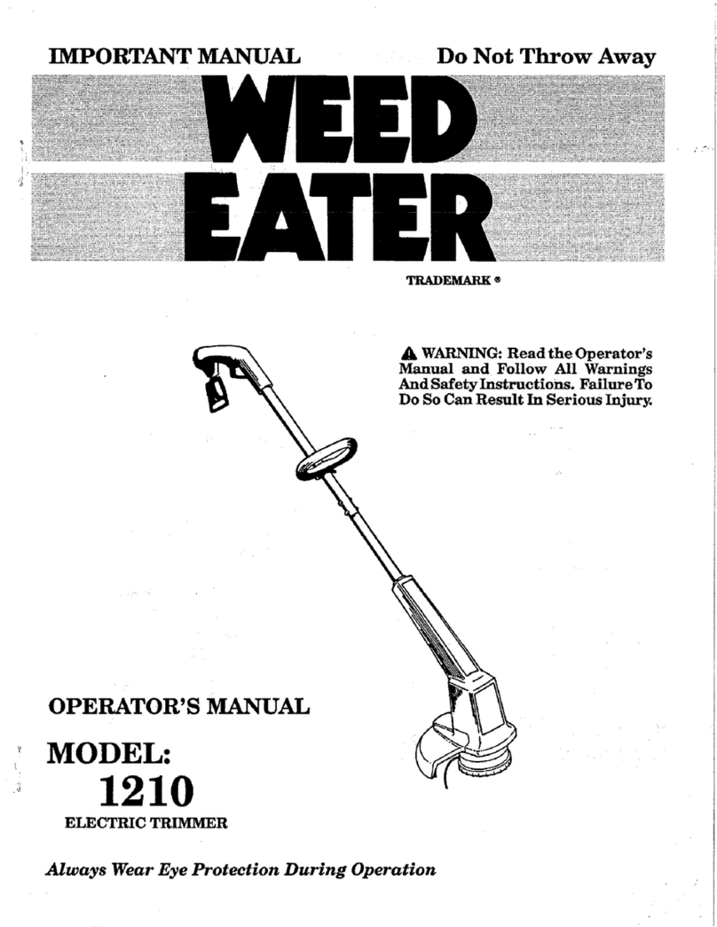 Weed Eater 1210 Manuel utilisateur