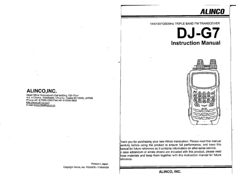 Alinco DJ-G7 Manuel utilisateur