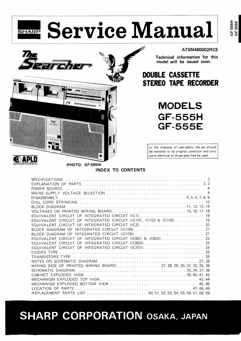 Sharp GF-555H Manuel utilisateur Sharp GF-555H Manuel utilisateur