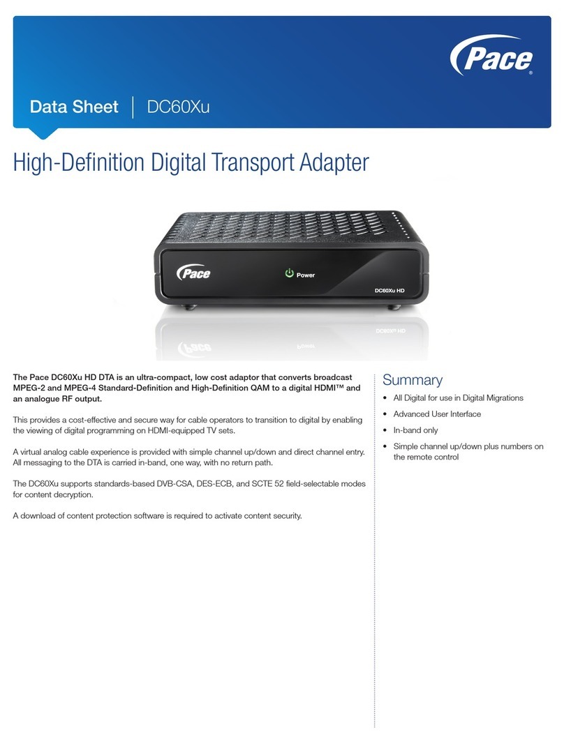 Pace DC60Xu Manuel utilisateur