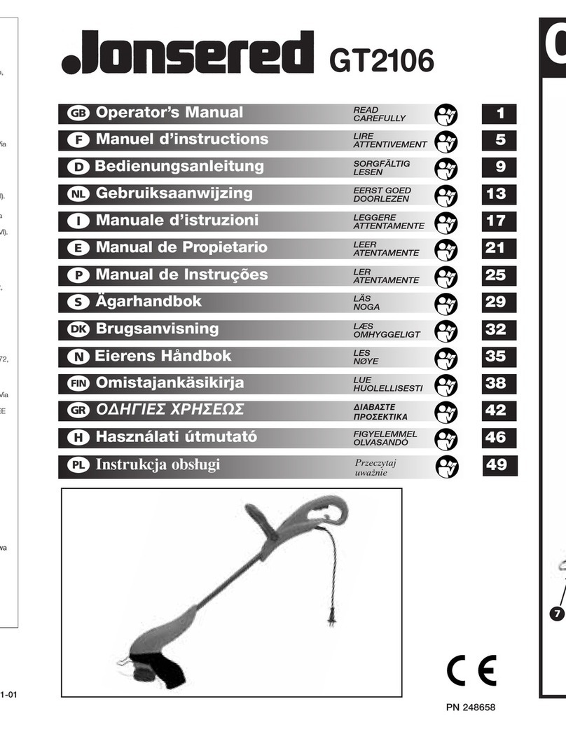 Jonsered GT2106 Manuel utilisateur
