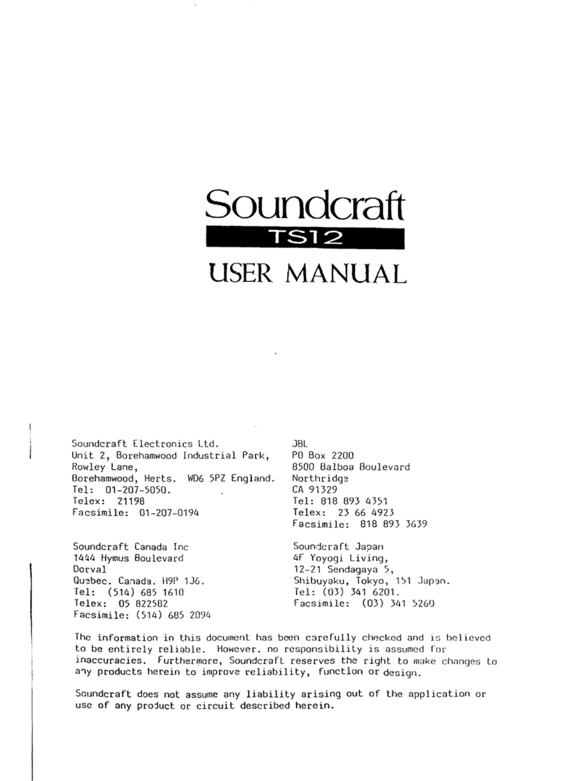 SoundCraft TS12 Manuel utilisateur