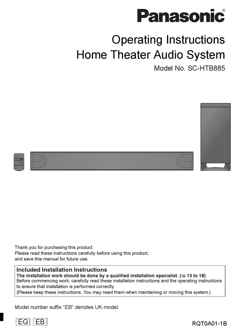 Panasonic SC-HTB885 Manuel utilisateur Panasonic SC-HTB885 Manuel utilisateur
