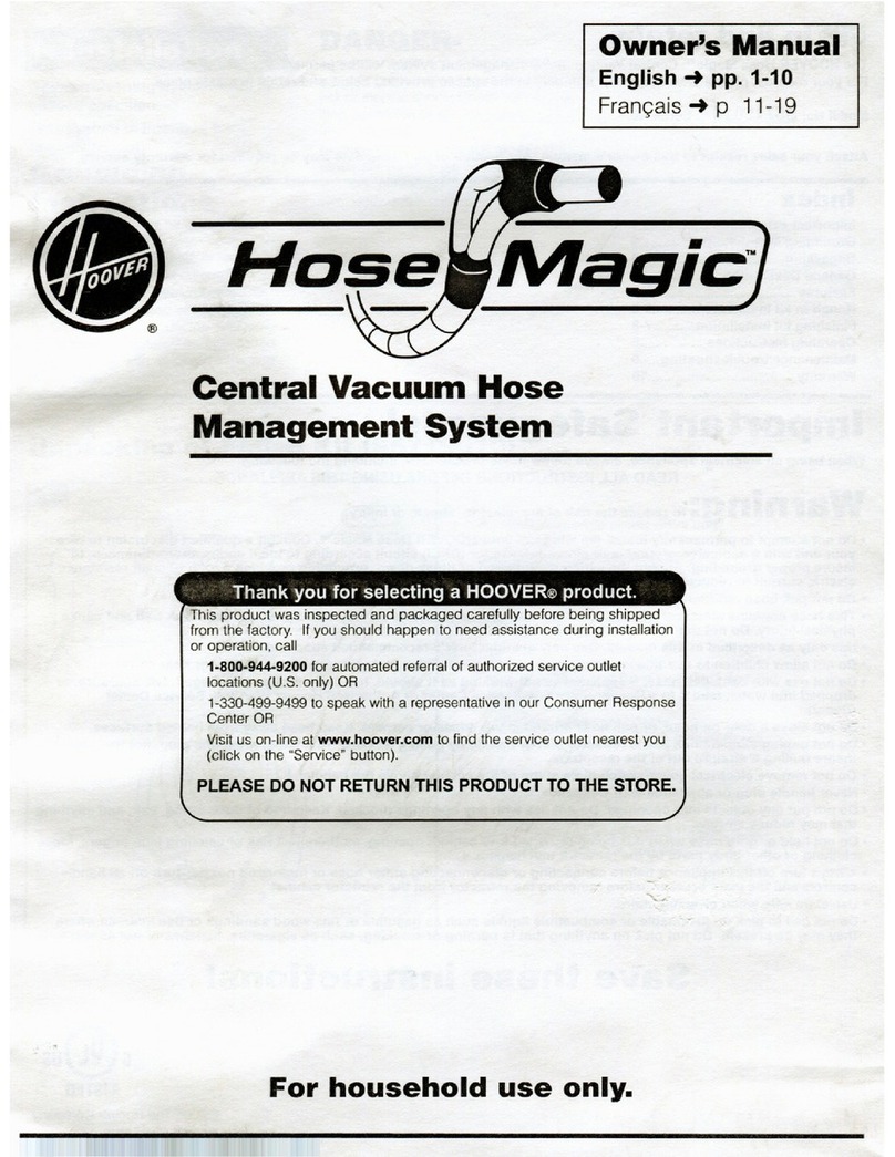 Hoover Hose Magic Manuel utilisateur