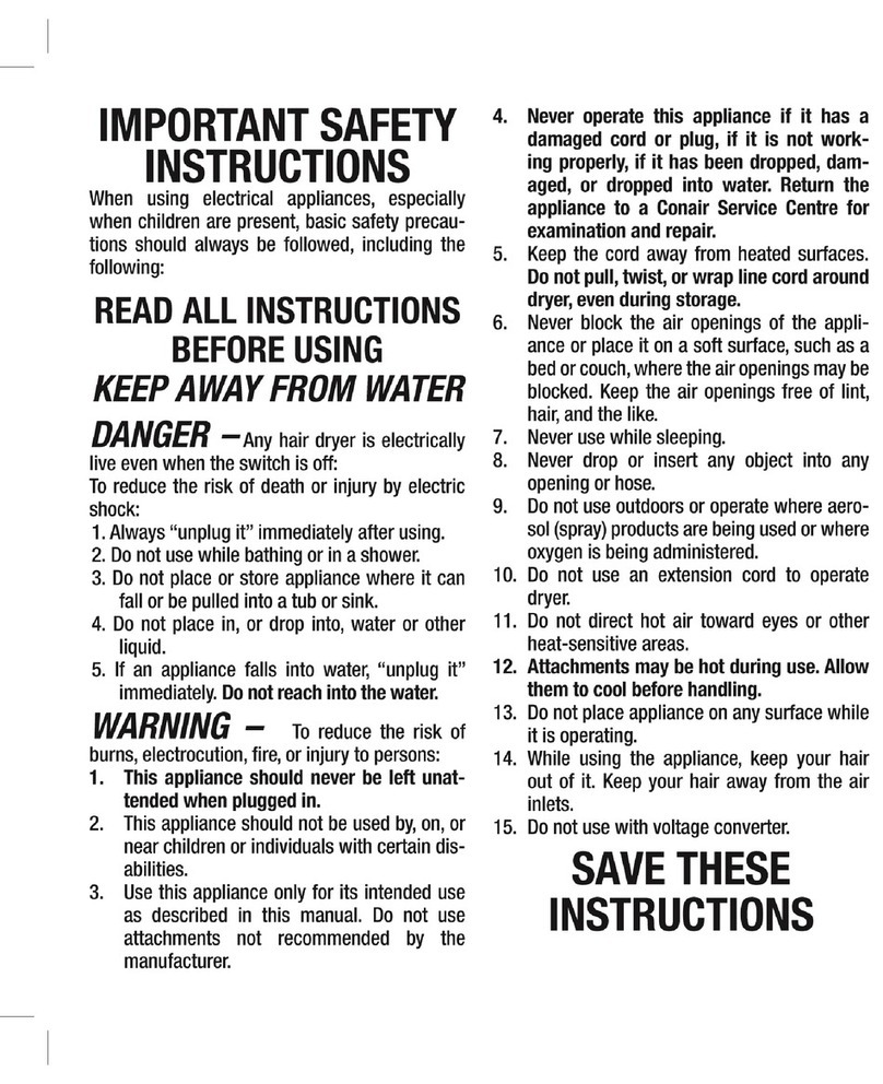 Conair 199RC Manuel utilisateur