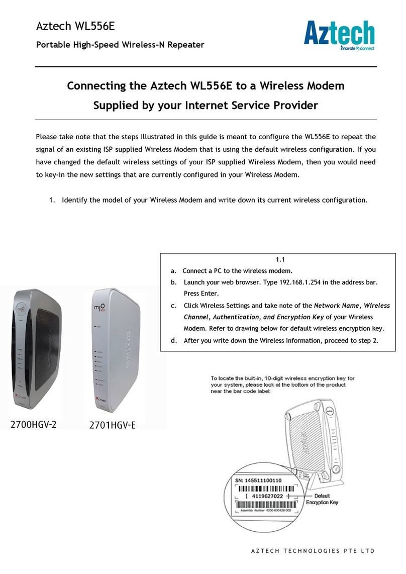 Aztech WL556E Guide de démarrage rapide