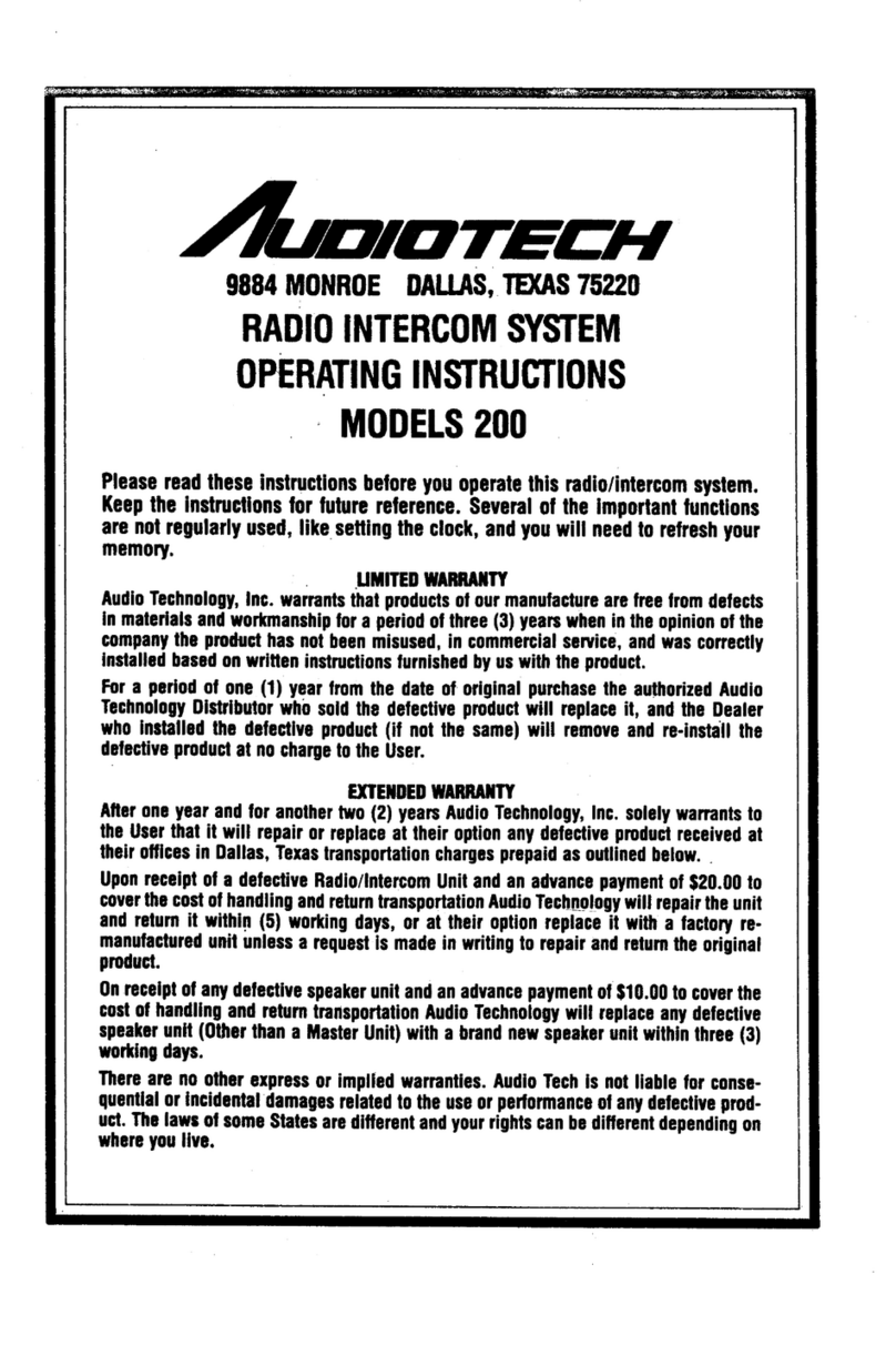 Audio Tech 200 Manuel utilisateur