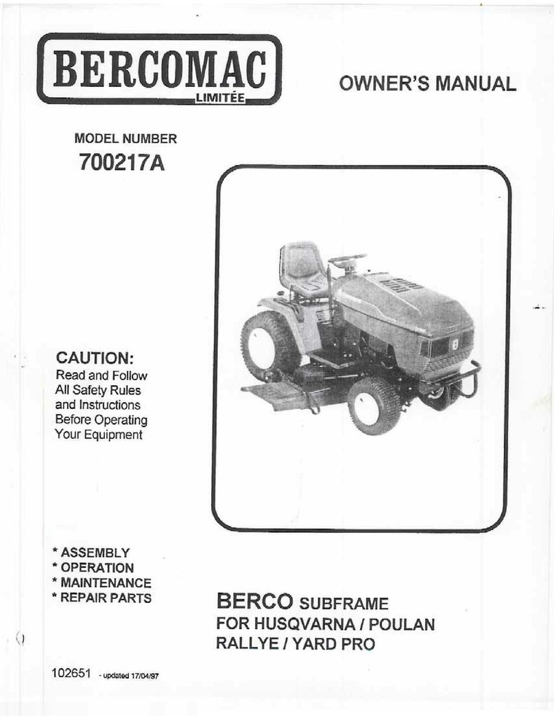 Bercomac 700217A Manuel utilisateur