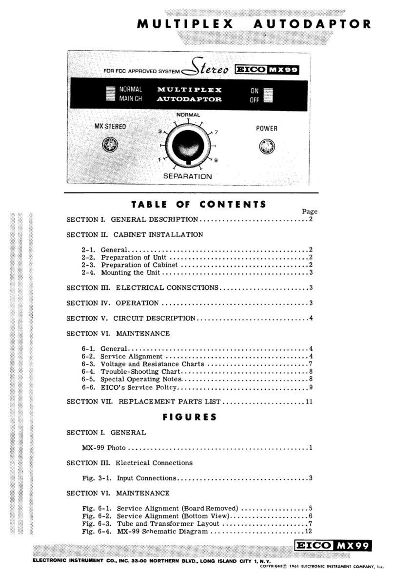 Eico MX-99 Manuel utilisateur