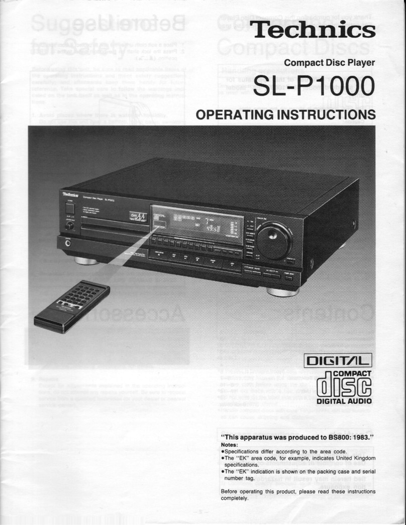 Technics SL-P1000 Manuel utilisateur