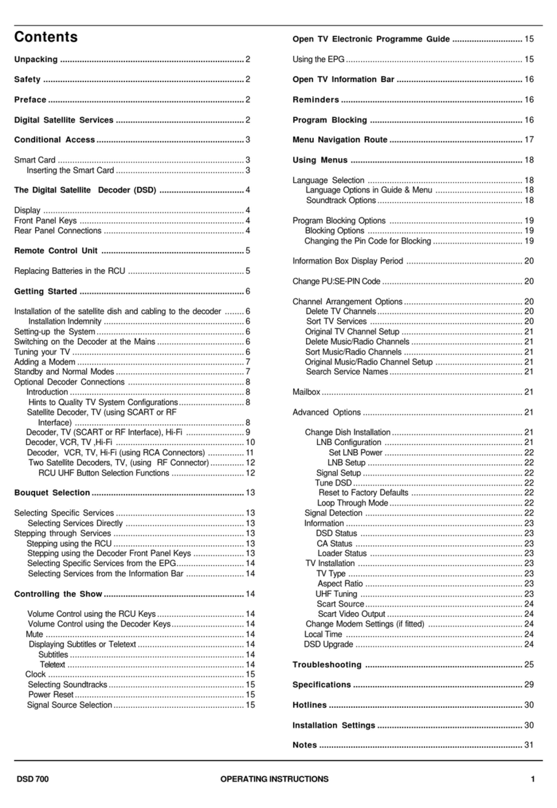 UEC DSD 700 Manuel utilisateur