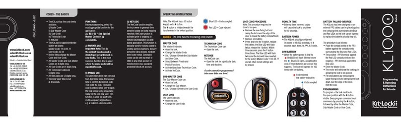 Kit-Lock KL1000 Manuel utilisateur