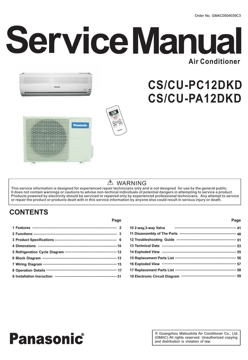 Panasonic CU-PC12DKD Manuel utilisateur