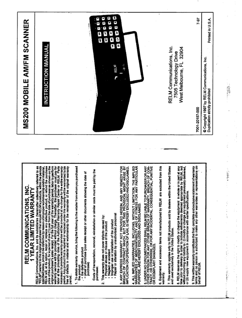 RELM MS200 Manuel utilisateur