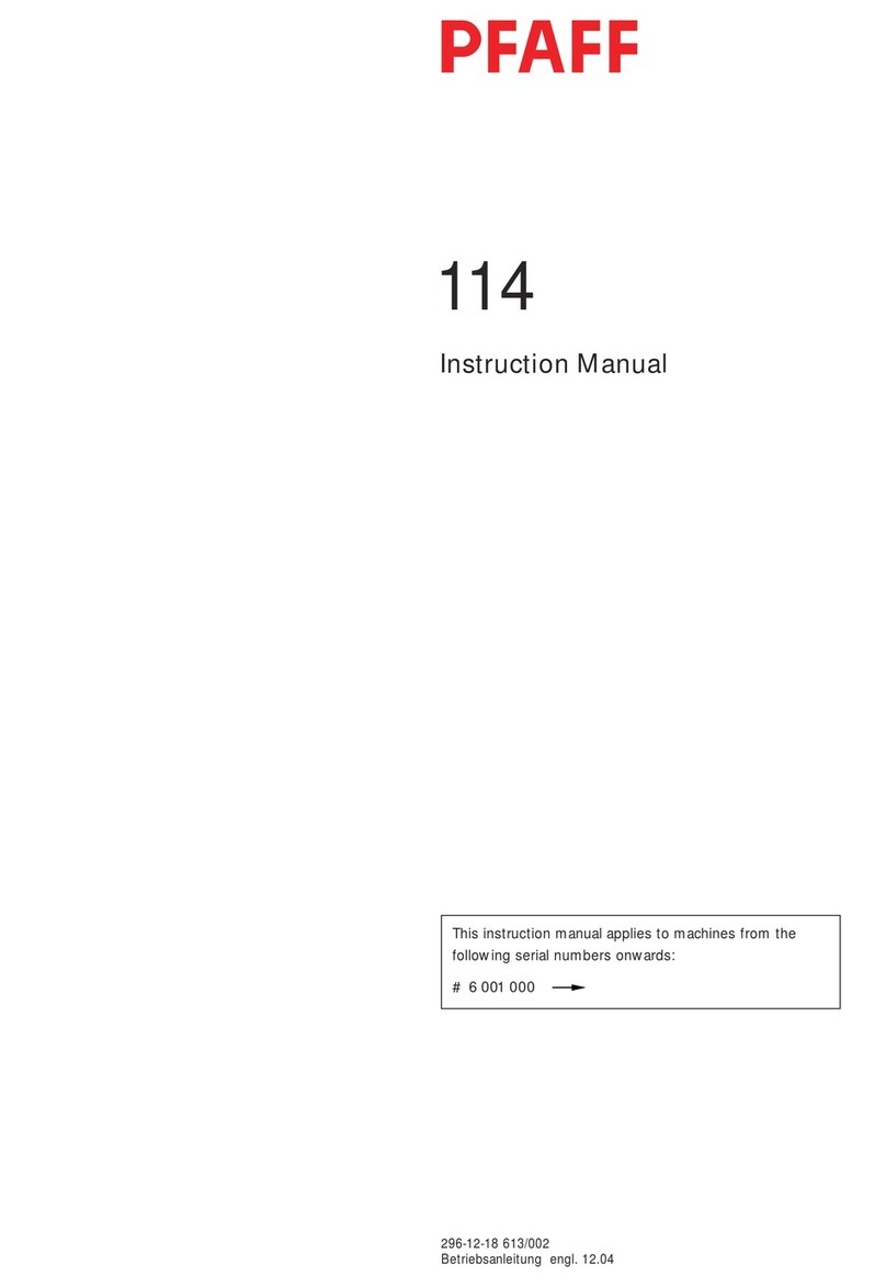 Pfaff 114 Manuel utilisateur Pfaff 114 Manuel utilisateur