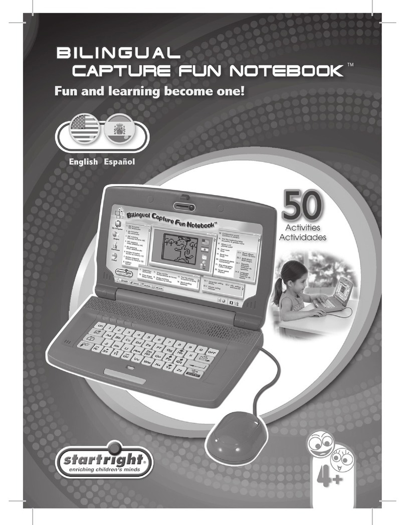 Startright Bilingual capture fun notebook Manuel utilisateur Startright Bilingual capture fun notebook Manuel utilisateur