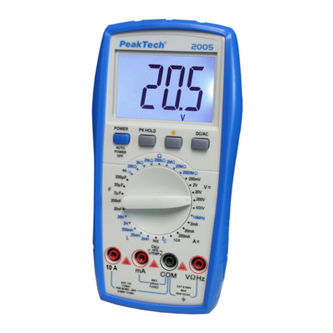 PeakTech 2005 Manuel utilisateur PeakTech 2005 Manuel utilisateur