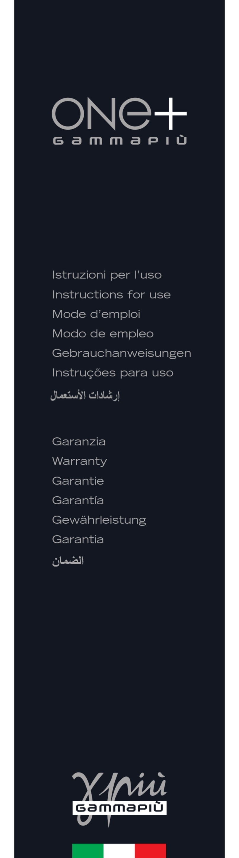 Gamma Piu ONE+ Manuel utilisateur