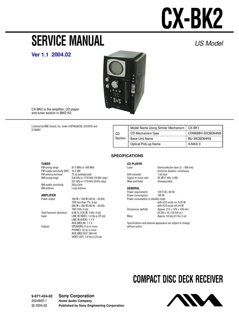 Sony CX-BK2 Manuel utilisateur