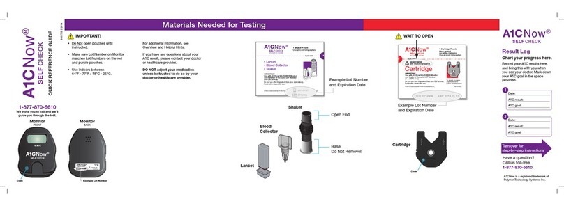 Polymer Technology Systems A1C Now Self Check Manuel utilisateur Polymer Technology Systems A1C Now Self Check Manuel utilisateur
