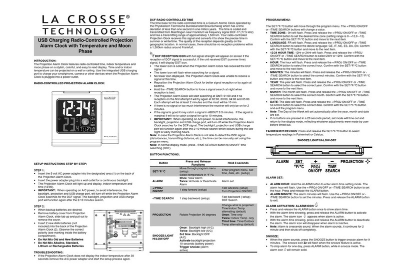 La Crose wt551 Manuel utilisateur