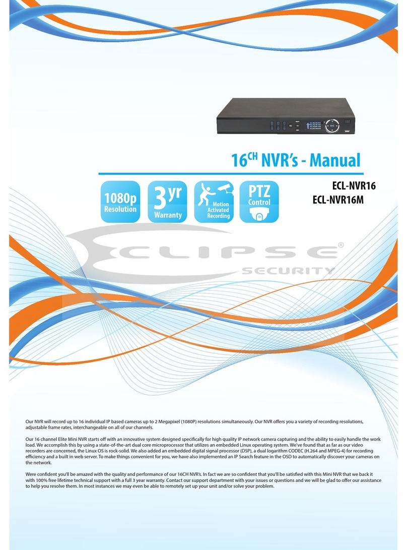 Eclipse Security ECL-NVR16 Manuel utilisateur Eclipse Security ECL-NVR16 Manuel utilisateur