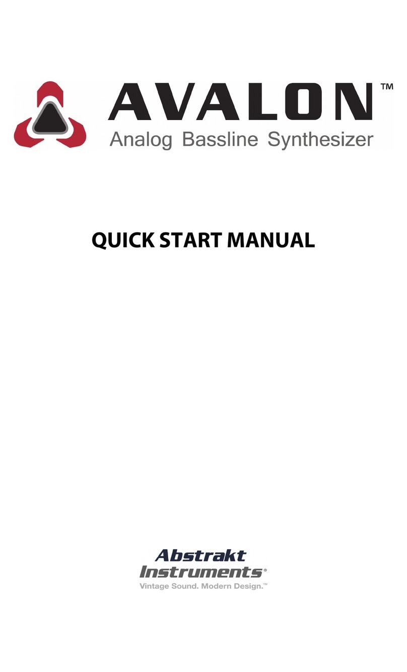 Abstract Instruments AVALON Manuel d'instructions