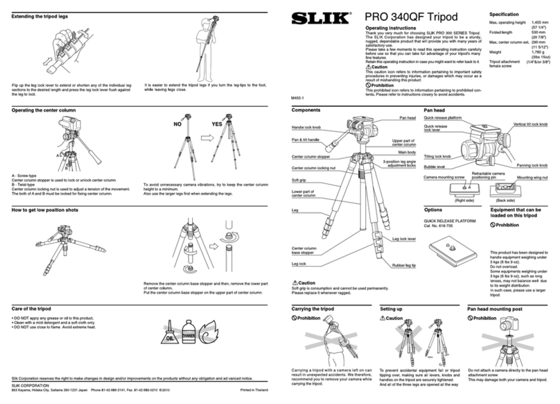 SLIK PRO 340QF Manuel utilisateur