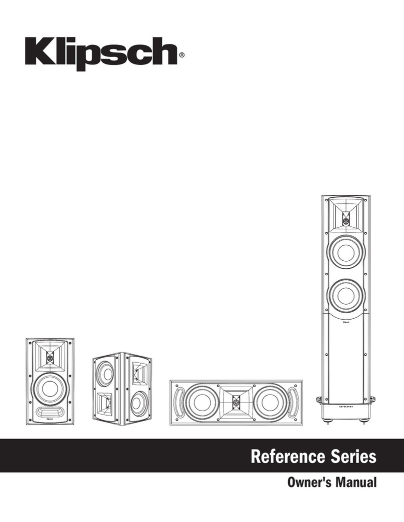 Klipsch Reference series Manuel utilisateur