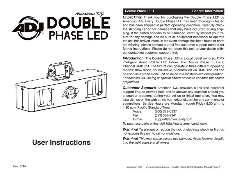 ADJ Double Phase LED Manuel utilisateur